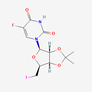 molecular formula C12H14FIN2O5 B15217035 5'-Deoxy-5'-iodo-2',3'-O-isopropylidene-5-fluorouridine 