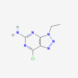 molecular formula C6H7ClN6 B15217097 7-Chloro-3-ethyl-3h-[1,2,3]triazolo[4,5-d]pyrimidin-5-amine CAS No. 5457-92-1