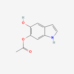 molecular formula C10H9NO3 B15217129 5-Hydroxy-1H-indol-6-yl acetate 