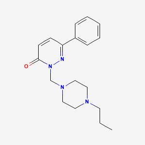 molecular formula C18H24N4O B15217141 3(2H)-Pyridazinone, 6-phenyl-2-((4-propyl-1-piperazinyl)methyl)- CAS No. 35451-76-4