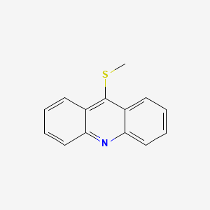 molecular formula C14H11NS B15217161 Acridine, 9-(methylthio)- 