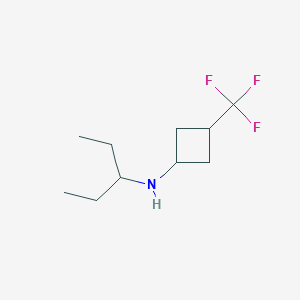 molecular formula C10H18F3N B15217169 N-(Pentan-3-yl)-3-(trifluoromethyl)cyclobutan-1-amine 