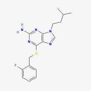 6-[(2-Fluorobenzyl)sulfanyl]-9-(3-methylbutyl)-9h-purin-2-amine