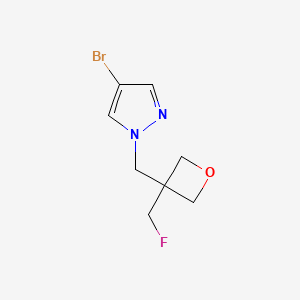 molecular formula C8H10BrFN2O B15217192 4-Bromo-1-((3-(fluoromethyl)oxetan-3-yl)methyl)-1H-pyrazole 