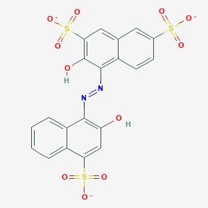 molecular formula C20H11N2O11S3-3 B15217246 3-Hydroxy-4-((2-hydroxy-4-sulfonatonaphthalen-1-yl)diazenyl)naphthalene-2,7-disulfonate 