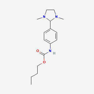 molecular formula C16H25N3O2 B15217293 Butyl (4-(1,3-dimethylimidazolidin-2-yl)phenyl)carbamate CAS No. 89221-78-3