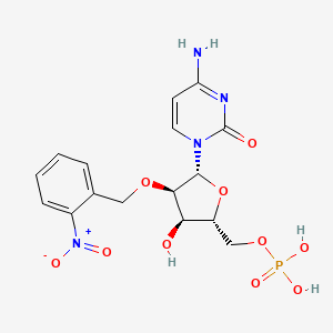 molecular formula C16H19N4O10P B15217330 2'-O-[(2-Nitrophenyl)methyl]cytidine 5'-(dihydrogen phosphate) CAS No. 61646-21-7