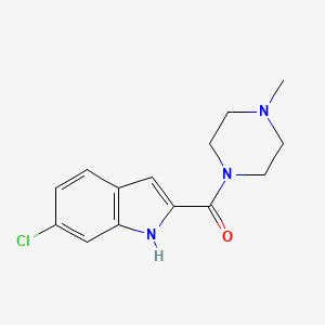 molecular formula C14H16ClN3O B15217338 (6-Chloro-1H-indol-2-yl)(4-methylpiperazin-1-yl)methanone 