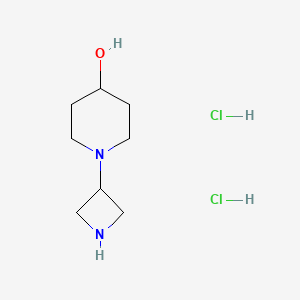 molecular formula C8H18Cl2N2O B1521734 1-(3-氮杂环丁基)-4-哌啶醇二盐酸盐 CAS No. 810680-60-5