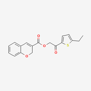 molecular formula C18H16O4S B15217348 2-(5-Ethylthiophen-2-yl)-2-oxoethyl 2H-chromene-3-carboxylate 