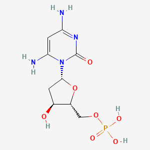 molecular formula C9H15N4O7P B15217355 6-Amino-2'-deoxycytidine 5'-(dihydrogen phosphate) CAS No. 88188-05-0