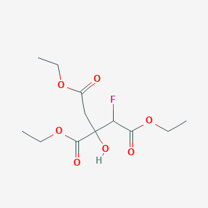 molecular formula C12H19FO7 B15217367 Triethyl 1-fluoro-2-hydroxypropane-1,2,3-tricarboxylate CAS No. 309-98-8