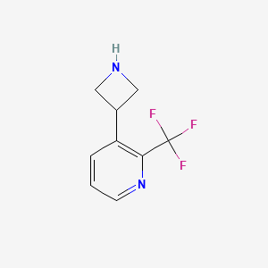 molecular formula C9H9F3N2 B15217379 3-(Azetidin-3-yl)-2-(trifluoromethyl)pyridine 