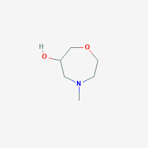 molecular formula C6H13NO2 B15217384 4-Methyl-1,4-oxazepan-6-OL 