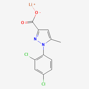 molecular formula C11H7Cl2LiN2O2 B15217396 Lithium 1-(2,4-dichlorophenyl)-5-methyl-1H-pyrazole-3-carboxylate 