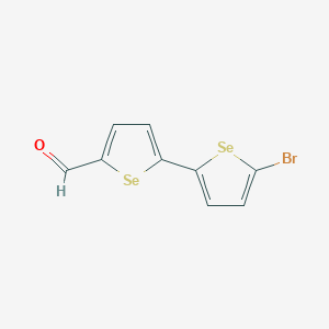 molecular formula C9H5BrOSe2 B15217403 5'-Bromo-[2,2'-biselenophene]-5-carbaldehyde 