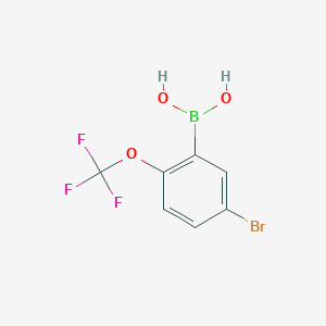 molecular formula C7H5BBrF3O3 B1521743 5-Bromo-2-trifluoromethoxyphenylboronic acid CAS No. 1072951-56-4