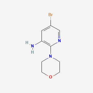 molecular formula C9H12BrN3O B1521745 5-Bromo-2-morpholinopyridin-3-amine CAS No. 1186310-68-8
