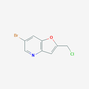 molecular formula C8H5BrClNO B1521748 6-Bromo-2-(chloromethyl)furo[3,2-b]pyridine CAS No. 1186310-94-0