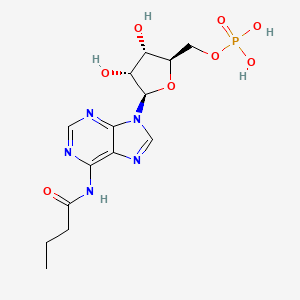 molecular formula C14H20N5O8P B15217483 N-Butanoyladenosine 5'-(dihydrogen phosphate) CAS No. 35892-79-6