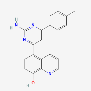 molecular formula C20H16N4O B15217535 5-[2-Amino-6-(4-methylphenyl)pyrimidin-4(3H)-ylidene]quinolin-8(5H)-one CAS No. 833488-15-6