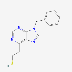 molecular formula C14H14N4S B15217575 2-(9-benzyl-9H-purin-6-yl)ethanethiol CAS No. 920503-52-2