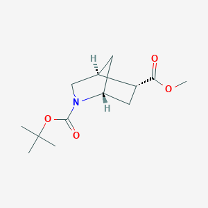 molecular formula C13H21NO4 B15217594 2-(tert-Butyl) 5-methyl (1R,4S,5R)-2-azabicyclo[2.2.1]heptane-2,5-dicarboxylate 