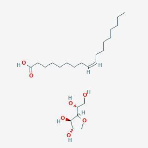 molecular formula C24H46O7 B15217618 Oleic acid--(2R,3R,4S)-2-((R)-1,2-dihydroxyethyl)tetrahydrofuran-3,4-diol 