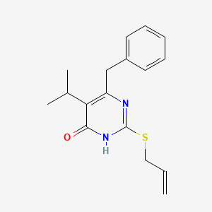 4(1H)-Pyrimidinone, 5-(1-methylethyl)-6-(phenylmethyl)-2-(2-propenylthio)-