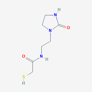 molecular formula C7H13N3O2S B15217664 N-[2-(2-Oxoimidazolidin-1-yl)ethyl]-2-sulfanylacetamide CAS No. 875477-66-0