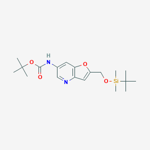 B1521767 tert-Butyl 2-((tert-butyldimethylsilyloxy)methyl)-furo[3,2-b]pyridin-6-ylcarbamate CAS No. 1171920-60-7
