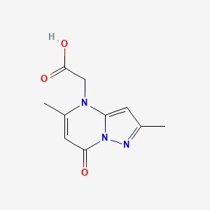 molecular formula C10H11N3O3 B15217670 2-(2,5-Dimethyl-7-oxo-pyrazolo[1,5-a]pyrimidin-4-yl)acetic acid 