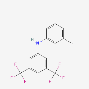 molecular formula C16H13F6N B15217681 N-(3,5-Bis(trifluoromethyl)phenyl)-3,5-dimethylaniline CAS No. 923031-64-5