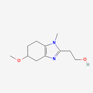 molecular formula C11H18N2O2 B15217690 2-(5-Methoxy-1-methyl-4,5,6,7-tetrahydro-1H-benzo[d]imidazol-2-yl)ethanol 