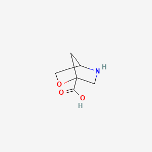 molecular formula C6H9NO3 B15217731 2-Oxa-5-azabicyclo[2.2.1]heptane-1-carboxylic acid 