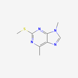 molecular formula C8H10N4S B15217761 9H-Purine, 6,9-dimethyl-2-(methyl6thio)- CAS No. 15996-36-8