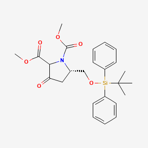 Dimethyl (5S)-5-(((tert-butyldiphenylsilyl)oxy)methyl)-3-oxopyrrolidine-1,2-dicarboxylate