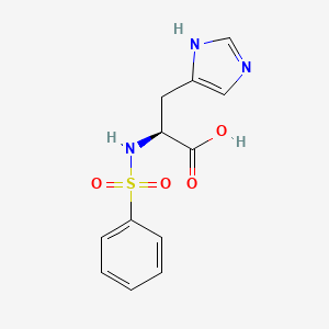 molecular formula C12H13N3O4S B15217783 N-(Benzenesulfonyl)-L-histidine CAS No. 65579-73-9