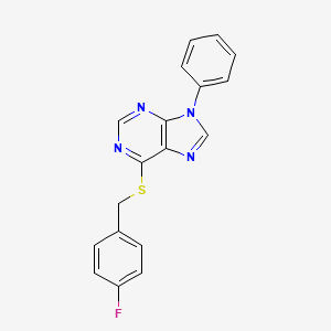 6-[(4-Fluorobenzyl)sulfanyl]-9-phenyl-9h-purine