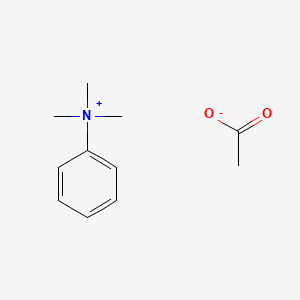 molecular formula C11H17NO2 B15217802 N,N,N-Trimethylanilinium acetate CAS No. 17310-97-3