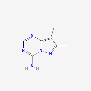 molecular formula C7H9N5 B15217836 7,8-Dimethylpyrazolo[1,5-a][1,3,5]triazin-4-amine 