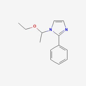 molecular formula C13H16N2O B15217854 1-(1-Ethoxyethyl)-2-phenyl-1H-imidazole CAS No. 112655-16-0