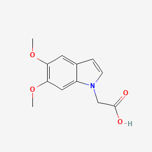 molecular formula C12H13NO4 B15217857 2-(5,6-Dimethoxy-1H-indol-1-yl)acetic acid 