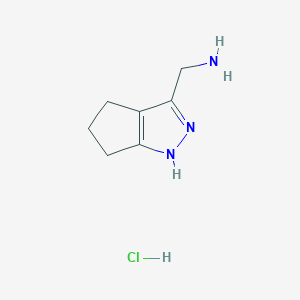 molecular formula C7H12ClN3 B1521786 (1,4,5,6-四氢环戊并[c]吡唑-3-基甲基)胺盐酸盐 CAS No. 1185295-94-6