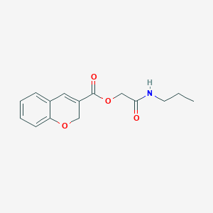 molecular formula C15H17NO4 B15217883 2-Oxo-2-(propylamino)ethyl 2H-chromene-3-carboxylate 