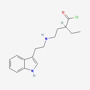 molecular formula C16H21ClN2O B15217884 2-Ethyl-4-{[2-(1H-indol-3-yl)ethyl]amino}butanoyl chloride CAS No. 88115-37-1