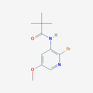 molecular formula C11H15BrN2O2 B1521789 N-(2-溴-5-甲氧基吡啶-3-基)新戊酰胺 CAS No. 1171920-11-8