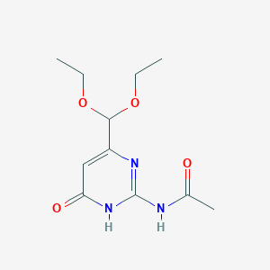 n-[6-(Diethoxymethyl)-4-oxo-1,4-dihydropyrimidin-2-yl]acetamide