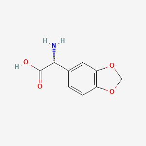 molecular formula C9H9NO4 B15217927 (R)-2-Amino-2-(benzo[D][1,3]dioxol-5-YL)acetic acid 