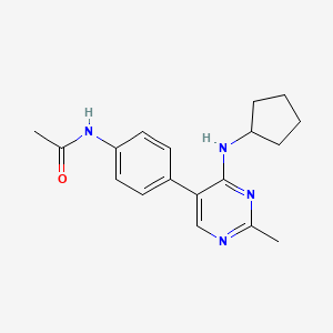 N-(4-(4-(Cyclopentylamino)-2-methylpyrimidin-5-yl)phenyl)acetamide